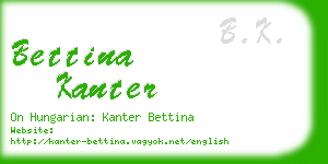 bettina kanter business card